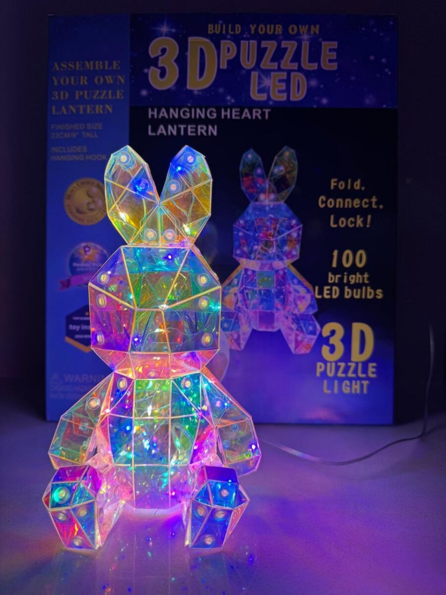 Lámpara Navideña 3D Desmontable - Luz Cálida LED